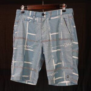 Blue Board Shorts - Split Swim Trunks